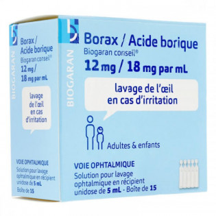 Borax / Boric Acid 15 single-dose ophthalmic Biogaran Conseil