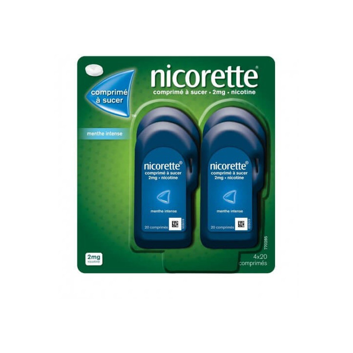 Nicorette 2 mg 4 x 20 sucking tablets Mint Intense 