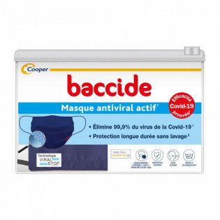 Masque Antiviral Actif UNS1 - 20 lavages Baccide 