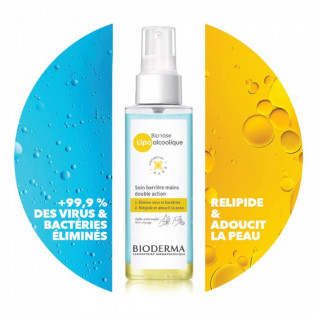 Bioderma Soin Barrières Mains Double Action Lipoalcoolique 100 ml 