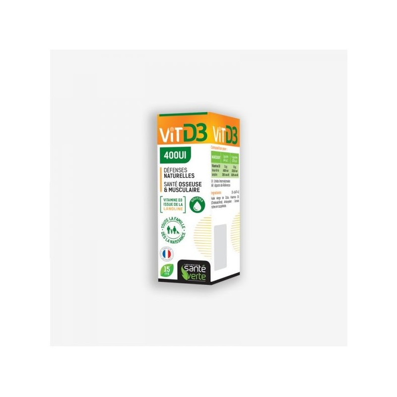 Green Health Vitamin D3 400IU - DROPS 15ml