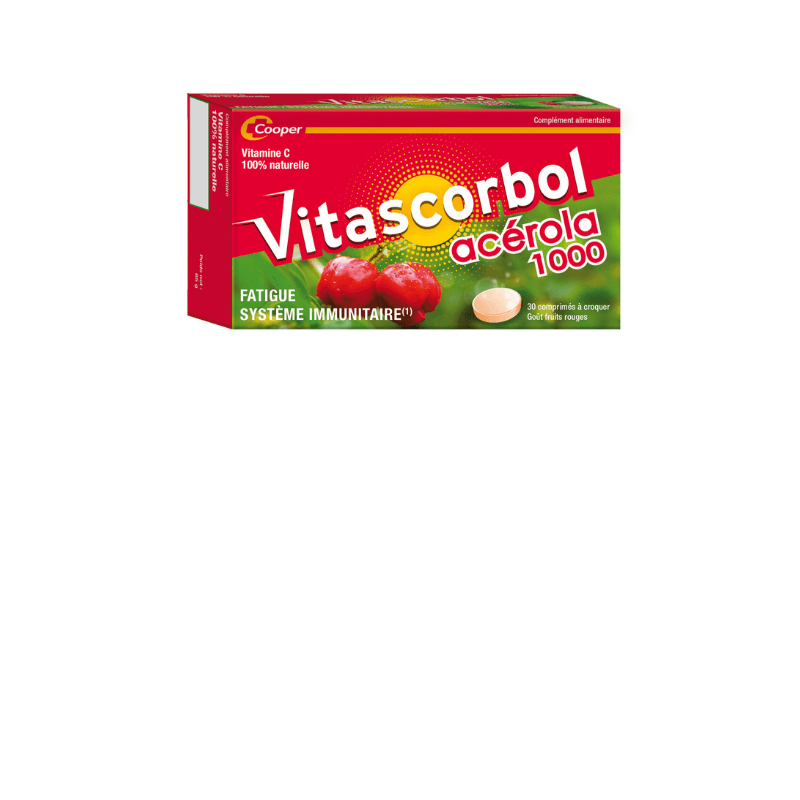 Vitascorbol acerola 1000 30 chewable tablets