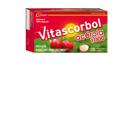 Vitascorbol acerola 1000 30 chewable tablets