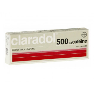 Claradol caféine 500 mg 16 comprimés 