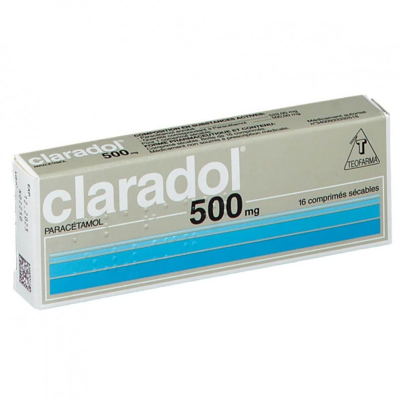 Claradol 500 mg 16 comprimés sécables Claradol 500 mg 16 comprimés sécables