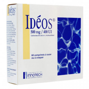 Ideos 500 mg/400 IU 60 chewable tablets