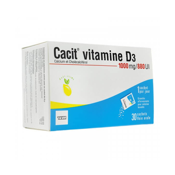 Cacit Vitamine D3 1000 mg/ 880 UI 30 sachets 