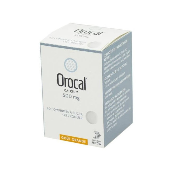 Orocal 500 mg 60 comprimés à sucer ou à croquer 