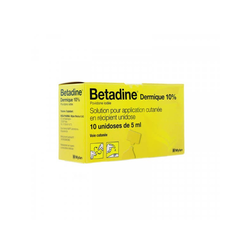 Betadine Dermique 10% 10 unidoses de 5 ml
