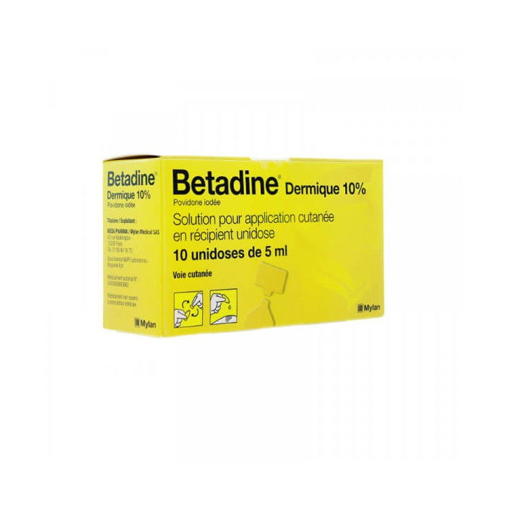 Betadine Dermique 10% 10 unidoses de 5 ml