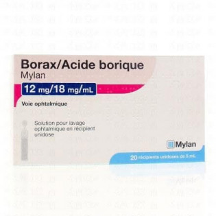 Borax / Acide Borique 12 mg/18 mg/ml 20 unidoses de 5 ml Mylan 