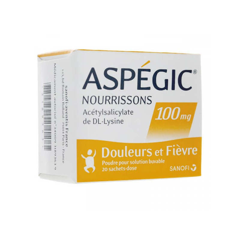 Aspégic Nourrissons 100 mg 20 sachets