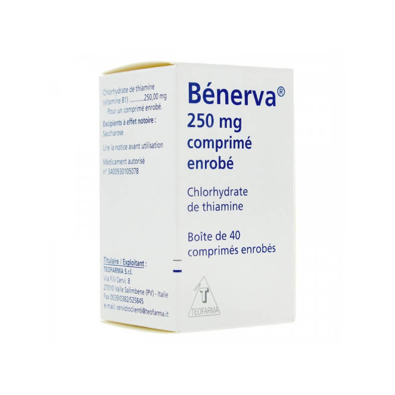 Bénerva 250 mg 40 comprimés 