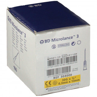 BD Microlance 3 Boite de 100 aiguilles 0,6mm x 25mm numéro 16