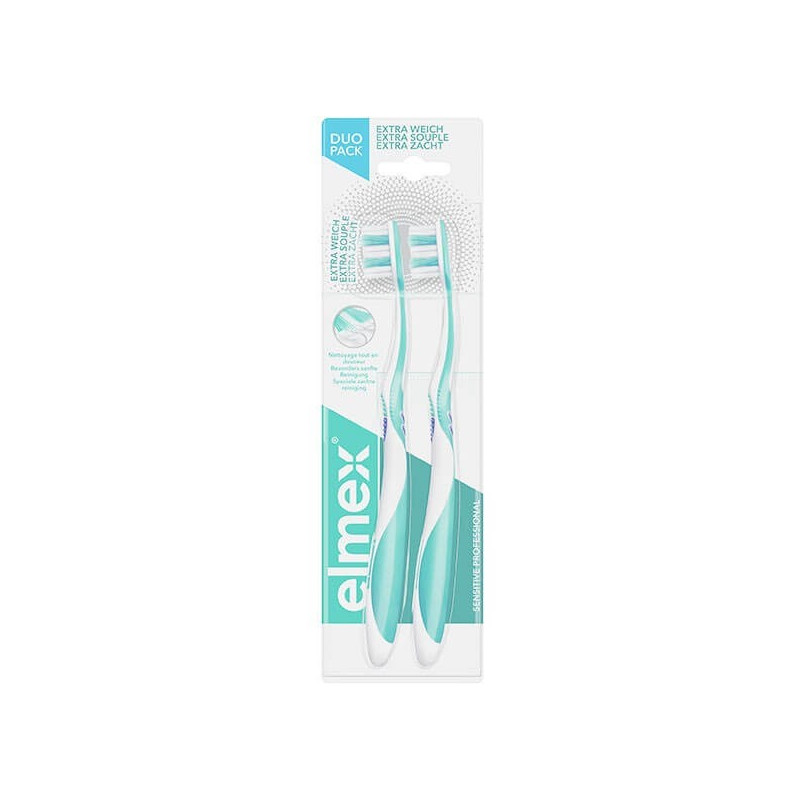 Elmex Sensitive Professional Brosses à Dents Extra Souple Lot de 2