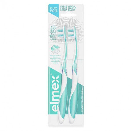 Elmex Sensitive Professional Brosses à Dents Extra Souple Lot de 2