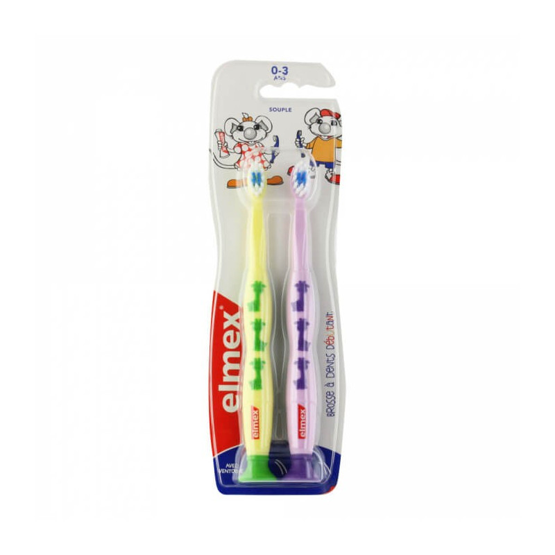 Elmex Brosse à Dents 0-3 ans Lot de 2