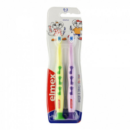 Elmex Brosse à Dents 0-3 ans Lot de 2