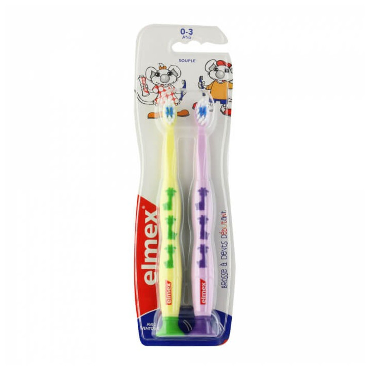 Elmex Brosse à Dents 0-3 ans Lot de 2