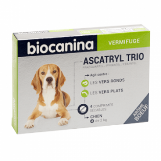 Ascatryl trio chien boîte de 2 comprimés