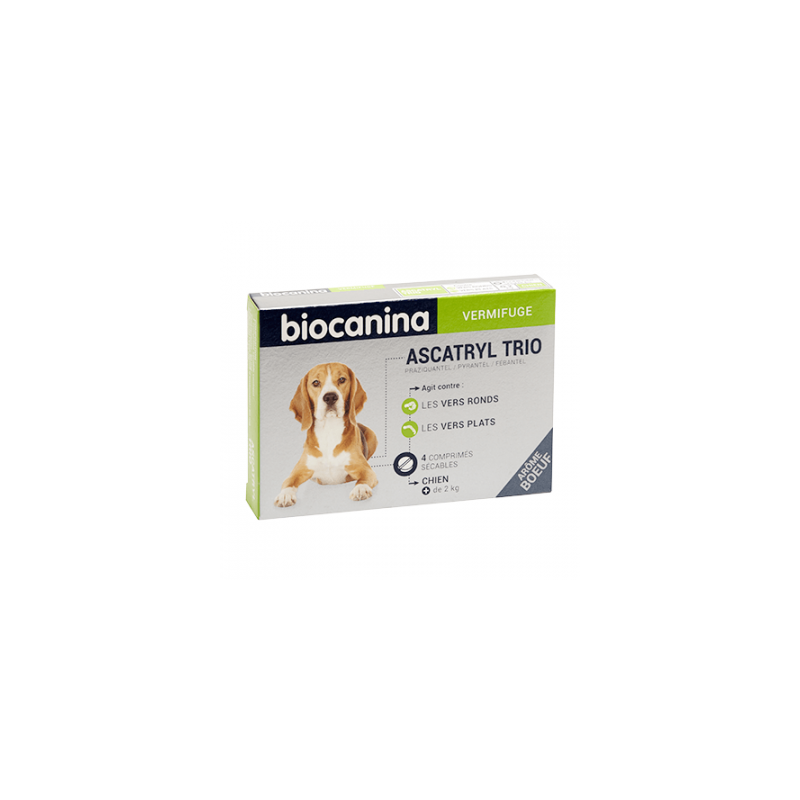 Ascatryl Trio Vermifuge Grand Chien (+ de 17,5 kg) Biocanina