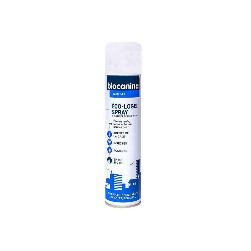 Spray insecticides Eco logis Biocanina - anti puces, tiques et