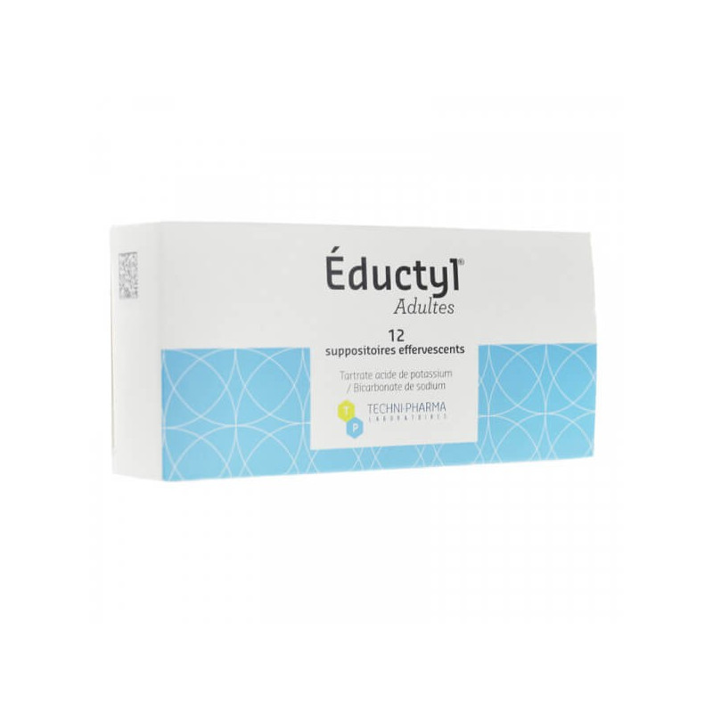 Eductyl Adultes 12 Suppositoires Effervescents 