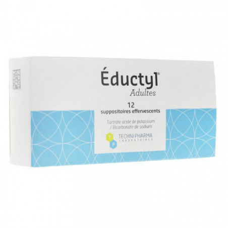 Eductyl Adultes 12 Suppositoires Effervescents 