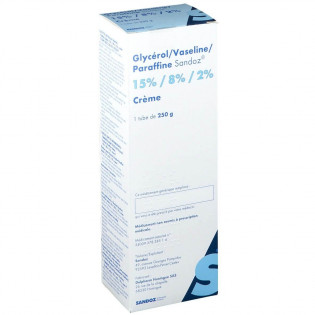 Glycérol/Vaseline/Paraffine 15%/8%/2% Sandoz 250 g