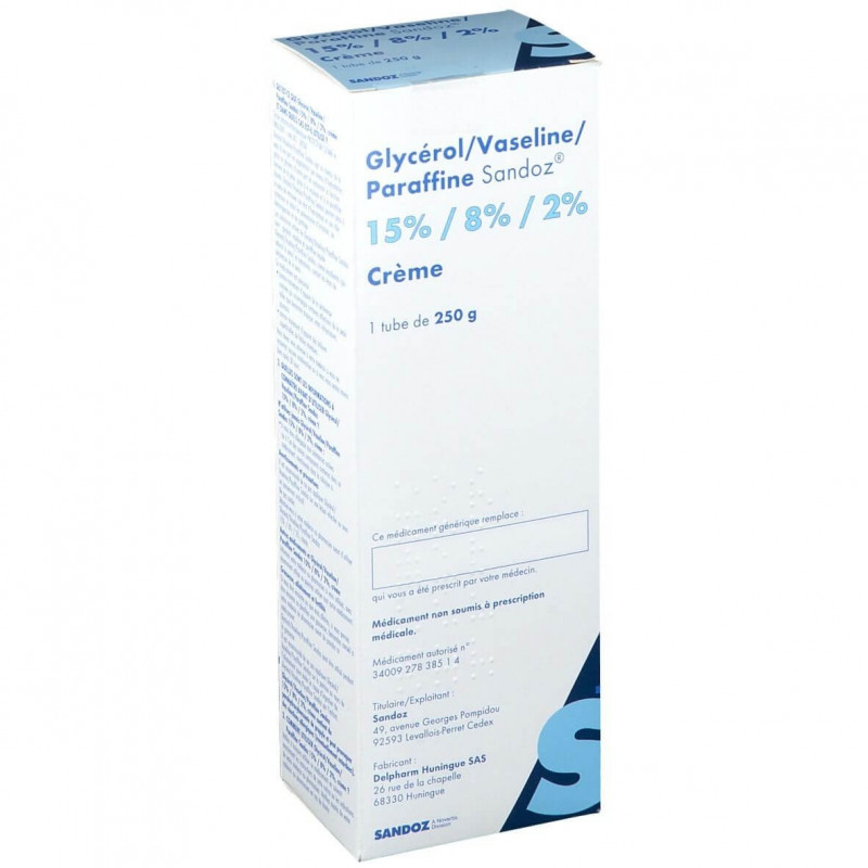 Glycerol/Vaseline/Paraffin 15%/8%/2% Sandoz 250 g