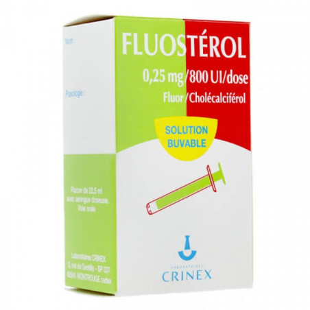 Fluostérol 0,25 mg/800 UI/dose Flacon 22,5 ml