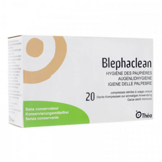 Blephaclean 20 Compresses Imprégnées pour l'Hygiène des Paupières 