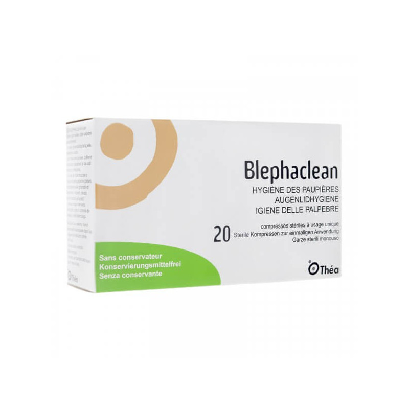 Blephaclean 20 Compresses Imprégnées pour l'Hygiène des Paupières 
