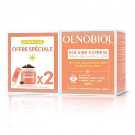 Oenobiol Solaire Express 15 Capsules Lot de 2 