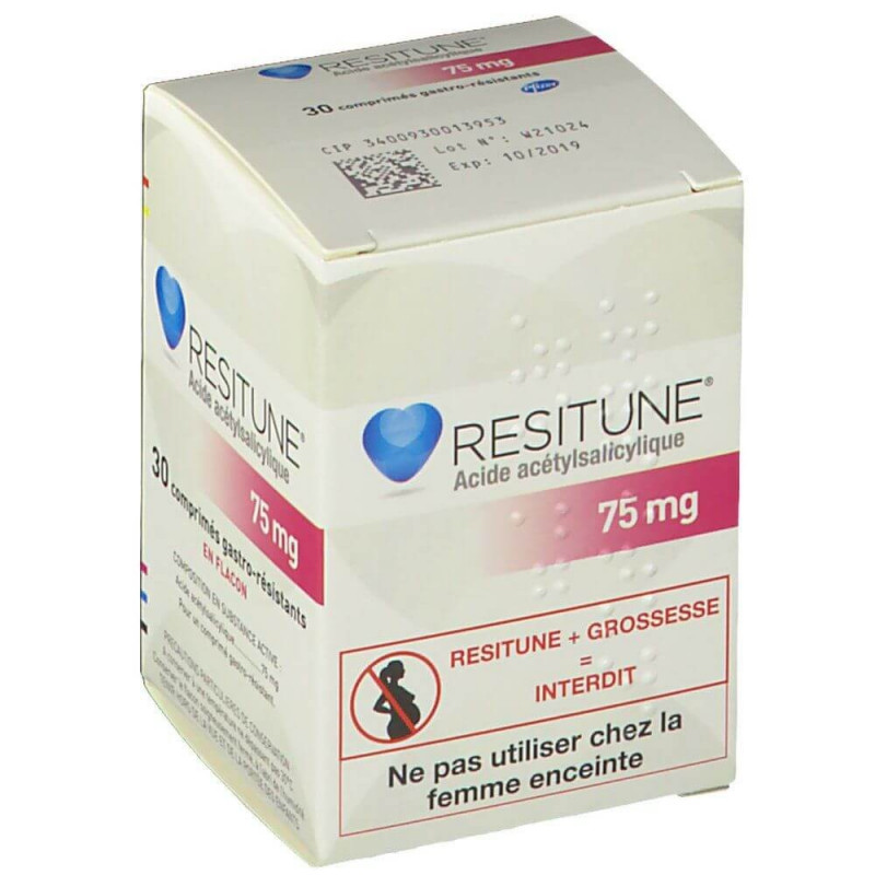 Resitune 75 mg 30 comprimés gastro-résistants 