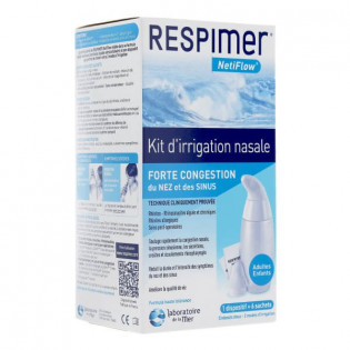 Respimer Netiflow Kit d'irrigation nasale + 6 sachets 