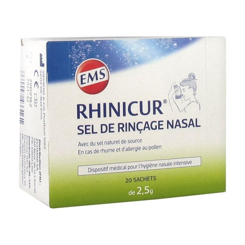 Rhinicur Sel de Rinçage Nasal 20 sachets 