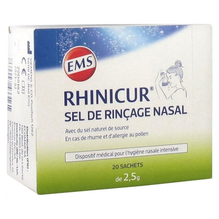 Rhinicur Sel de Rinçage Nasal 20 sachets 