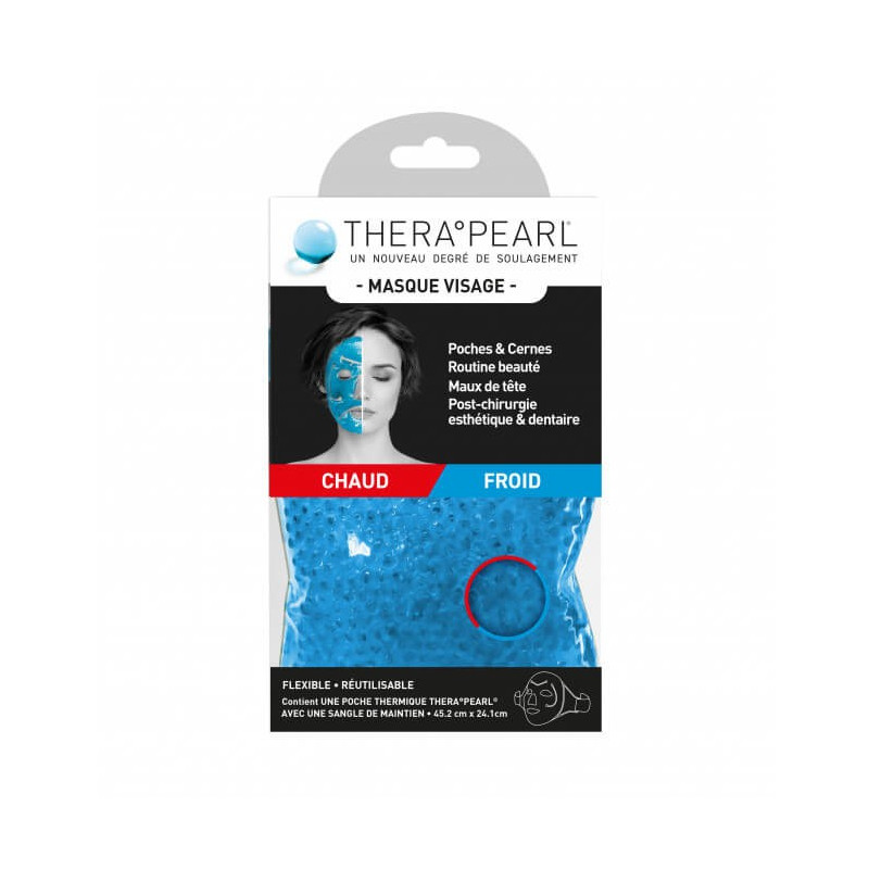 TheraPearl Masque Visage Chaud ou Froid Réutilisable 