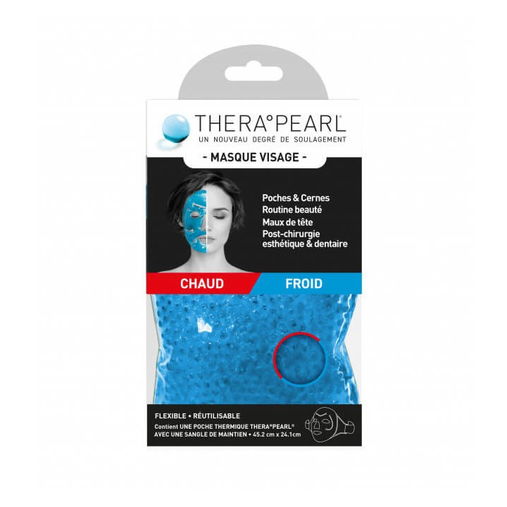 TheraPearl Masque Visage Chaud ou Froid Réutilisable 