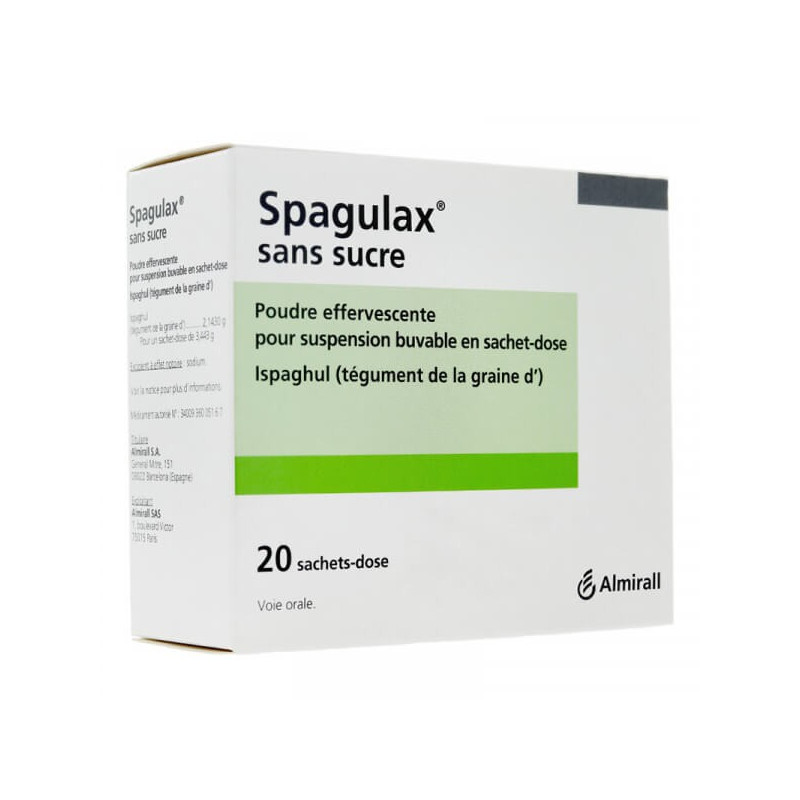 Spagulax Sans Sucre Poudre Effervescente 20 sachets 