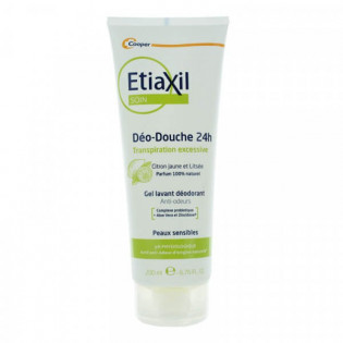 Etiaxil Déo-Douche 24h Gel Lavant Déodorant Anti-Odeurs Citron Jaune et Litsée 200 ml