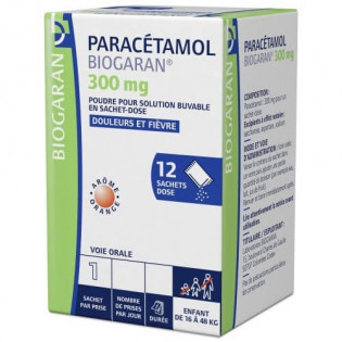 Paracétamol 300 mg 12 sachets Biogaran