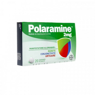 Polaramine 2mg 20 Comprimés sécables 