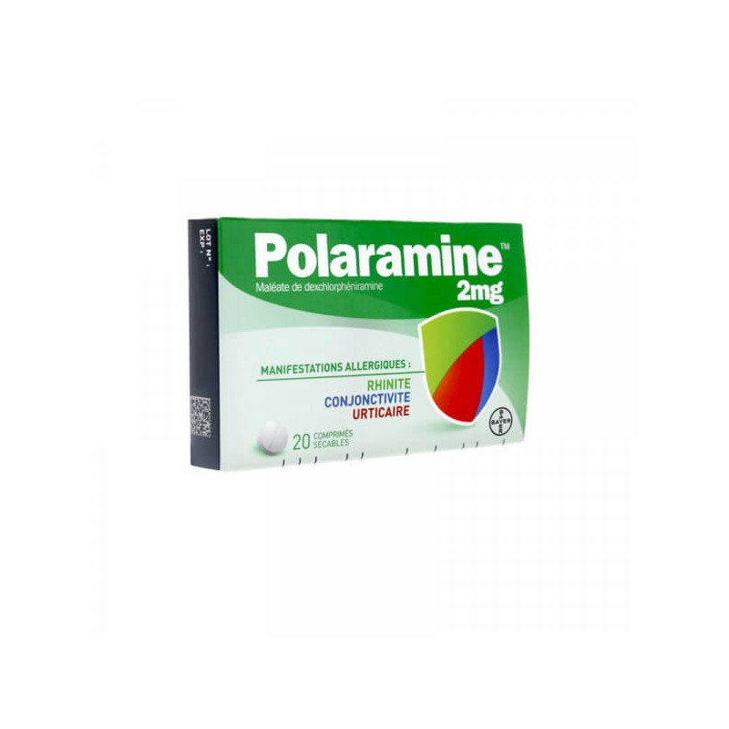 Polaramine 2mg 20 Comprimés sécables 