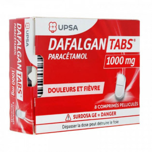 Dafalgan Tabs 1000 mg 8 Comprimés Pelliculés 
