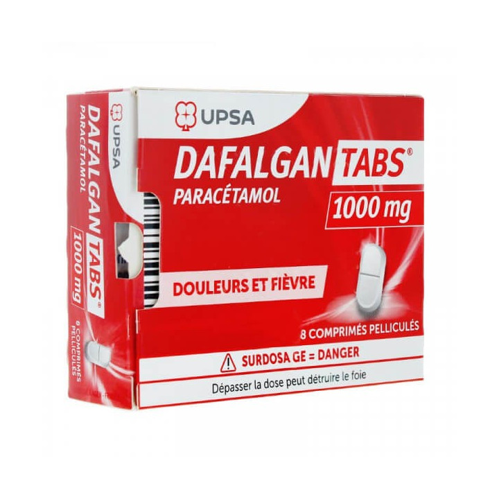 Dafalgan Tabs 1000 mg 8 Film-coated Tablets 