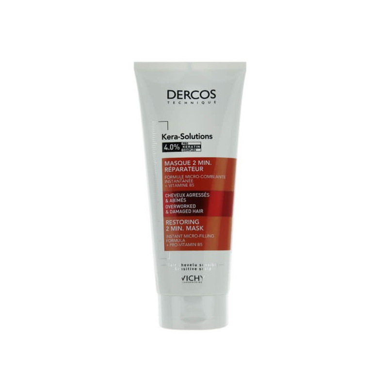 Vichy Dercos Kera-Solutions Masque 2 min Réparateur 200 ml