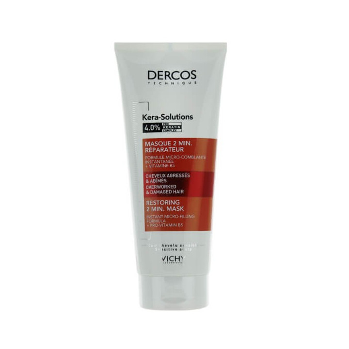 Vichy Dercos Kera-Solutions Masque 2 min Réparateur 200 ml
