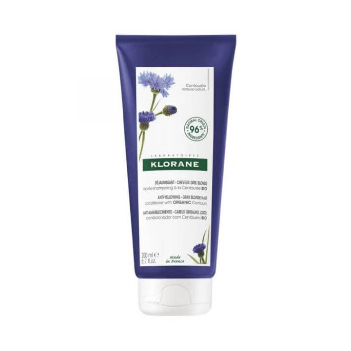 Klorane Après-Shampooing Déjaunissant Cheveux Gris, Blonds 200 ml